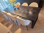 Richmond eettafel zwart, Huis en Inrichting, Tafels | Eettafels, Ophalen, 200 cm of meer, 50 tot 100 cm, Zo goed als nieuw