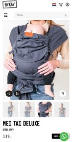 Draagdoek BYKAY Mei Tai Deluxe Steel grey, Overige merken, Draagdoek, Gebruikt, Buik of Rug