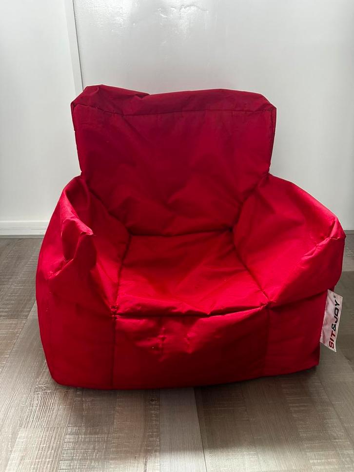 Zitzak stoel Sit & Joy, Huis en Inrichting, Zitzakken, Gebruikt, Zitzakstoel, Rood, Ophalen