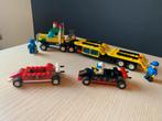 Lego truck met oplegger+ 2 raceauto’s, Ophalen of Verzenden, Zo goed als nieuw