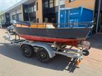 Schippersvlet met 2 mercedes motoren en trailer, Ophalen, 10 tot 30 pk, Gebruikt, Staal