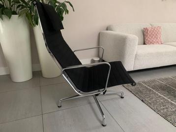 Vitra eames ea124 fauteuil hopsak zwart en chroom beschikbaar voor biedingen