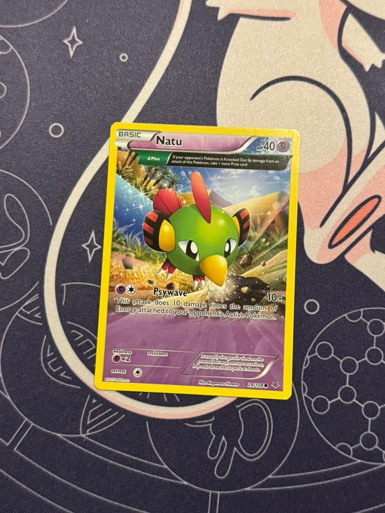 Pokémon kaarten Natu #28, Hobby en Vrije tijd, Verzamelkaartspellen | Pokémon, Zo goed als nieuw, Losse kaart, Ophalen of Verzenden