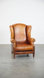 Stijlvolle schapenleren oorfauteuil in een warme kleur, Ophalen, Gebruikt, ., Klassiek