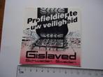 sticker Gislaved autoband zweden sweden retro auto dealer, Verzamelen, Stickers, Verzenden