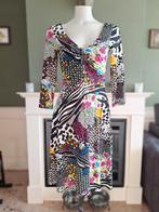 Sandro Ferrone jurk mooie kleuren borst detail IT 46 NL 40, Maat 38/40 (M), Verzenden, Zo goed als nieuw, Knielengte