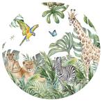 Behangcirkel Jungledieren | Dieren muurcirkel | Muursticker, Kinderen en Baby's, Verzenden, Nieuw, Wanddecoratie