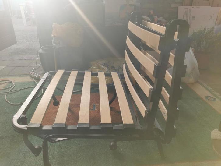 Stretcher Verstelbaar ikea slaapfauteuil, Huis en Inrichting, Slaapkamer | Bedden, Gebruikt, Eenpersoons, 90 cm, 200 cm, Metaal