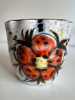 Vintage Italy Bloempot Geschulpt Bloem Rozebottels 70’s, Antiek en Kunst, Antiek | Keramiek en Aardewerk, Ophalen of Verzenden