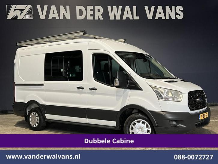 Ford Transit 2.0 TDCI 131pk L2H2 Dubbele cabine Euro6 Airco, Auto's, Bestelauto's, Bedrijf, Te koop, ABS, Achteruitrijcamera, Airconditioning