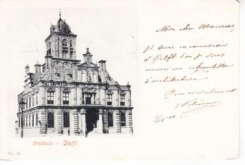 DELFT,- Stadhuis. 125 jaar geleden verstuurd. 16-10 beschikbaar voor biedingen