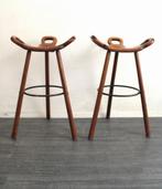 2x jaren 60 Spaanse brutalis krukken Marbella vintage design, Gebruikt, -, -, 60 tot 90 cm