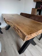 Massief houten eettafel 190, Huis en Inrichting, Tafels | Eettafels, Ophalen, Eikenhout, 50 tot 100 cm, Zo goed als nieuw
