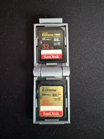 2x SD kaart 32GB SanDisk Extreme en Extreme Pro, 32 GB, Sandisk, Ophalen of Verzenden, Zo goed als nieuw