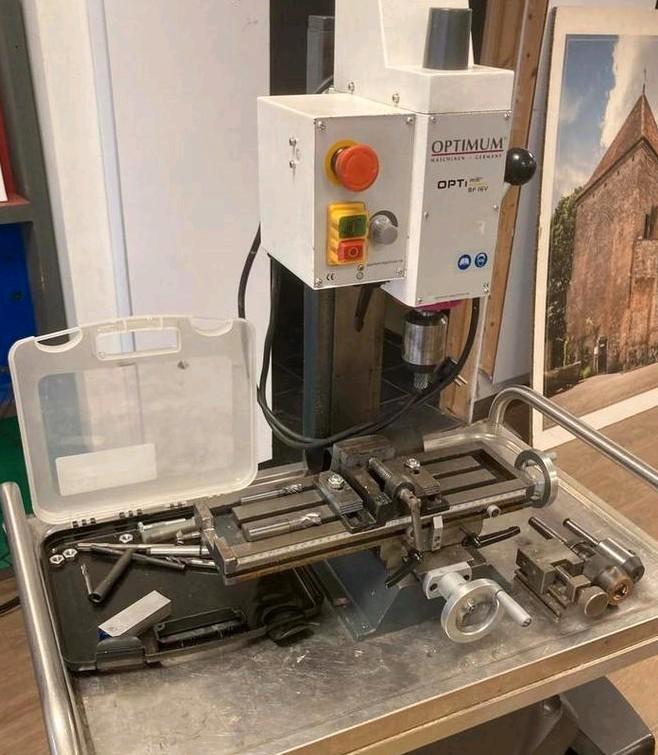 Optimum Opti Mill boor/freesmachine incl. accessoires, Doe-het-zelf en Verbouw, Gereedschap | Freesmachines, Elektrisch, Overige soorten