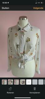 H&M Gebloemde Blouse - Maat 38, Ophalen of Verzenden, Zo goed als nieuw, Maat 38/40 (M), Wit
