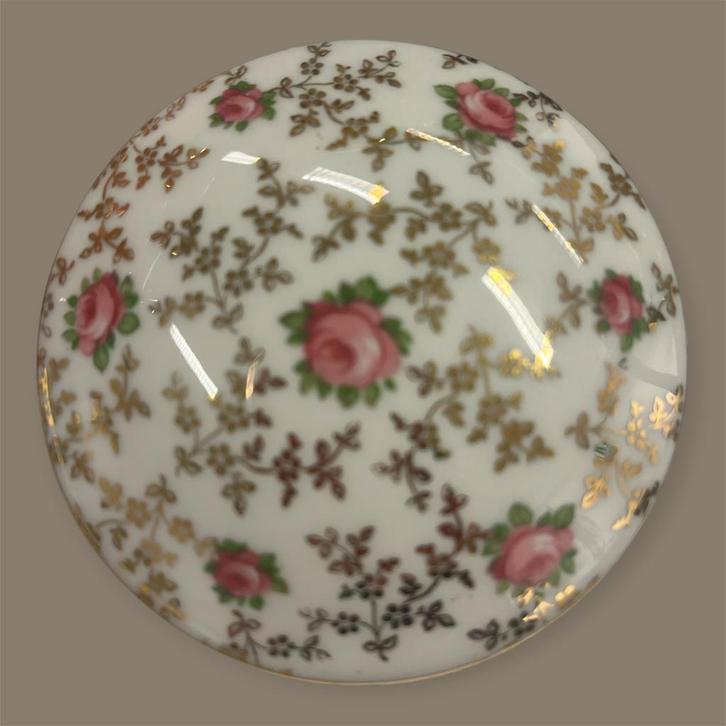 Limoges deksel Schaaltje met Roosjes en gouden details, Antiek en Kunst, Antiek | Porselein, Verzenden