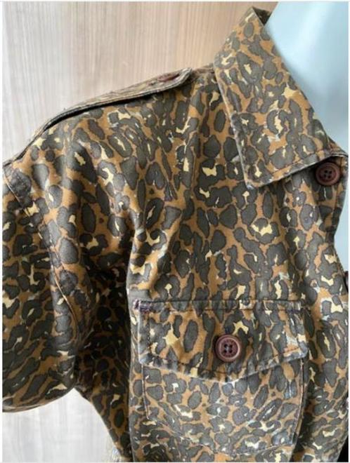 Costes Blue zomer jas dierenprint, Kleding | Dames, Jassen | Zomer, Zo goed als nieuw, Maat 42/44 (L), Bruin, Ophalen of Verzenden