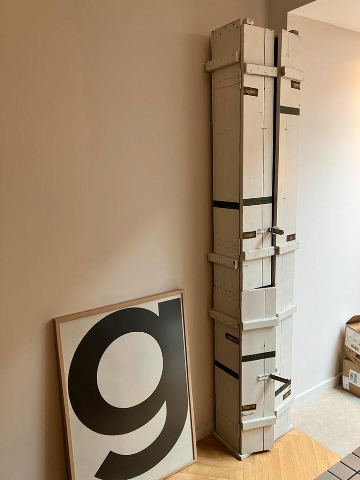 Unieke Vintage Gewerenkist Kast, Huis en Inrichting, Kasten | Overige, Gebruikt, Ophalen