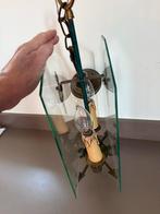 Vintage Glazen Hanglamp, Antiek en Kunst, Antiek | Lampen, Ophalen of Verzenden