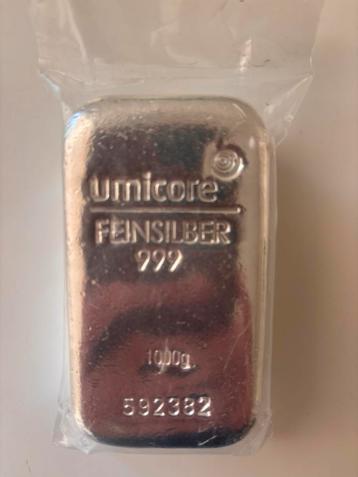 Umicore 1kg zilverbaar beschikbaar voor biedingen