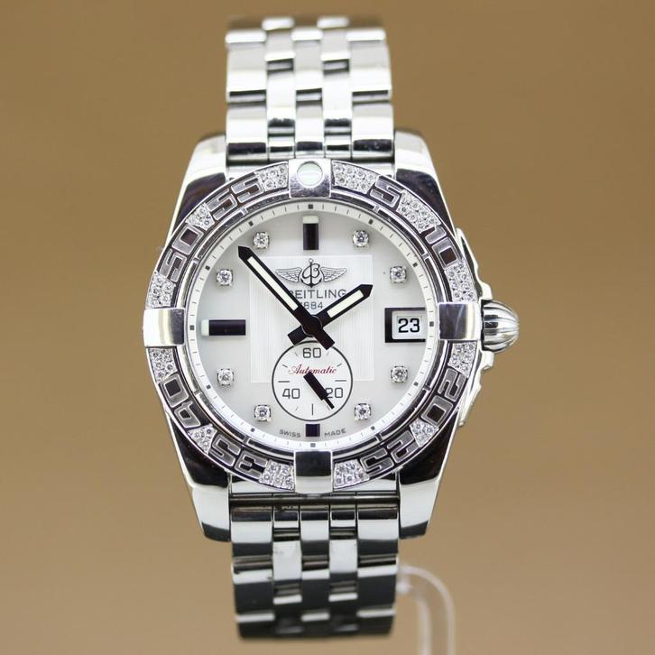 Breitling Galactic 36 A 37330 Diamonds MOP, Sieraden, Tassen en Uiterlijk, Horloges | Dames, Gebruikt, Polshorloge, Overige merken