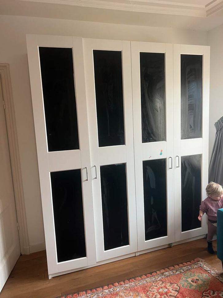 IKEA PAX Kast Wit - met stoepkrijtverf beschrijfbaar, Huis en Inrichting, Kasten | Kledingkasten, Zo goed als nieuw, 200 cm of meer