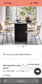 HKliving Pillar eettafel zwart, Ophalen, Gebruikt