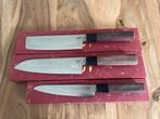 3 Kazoku Japanse Chikara messen, santoku, nakiri, groentemes, Ophalen of Verzenden, Zo goed als nieuw