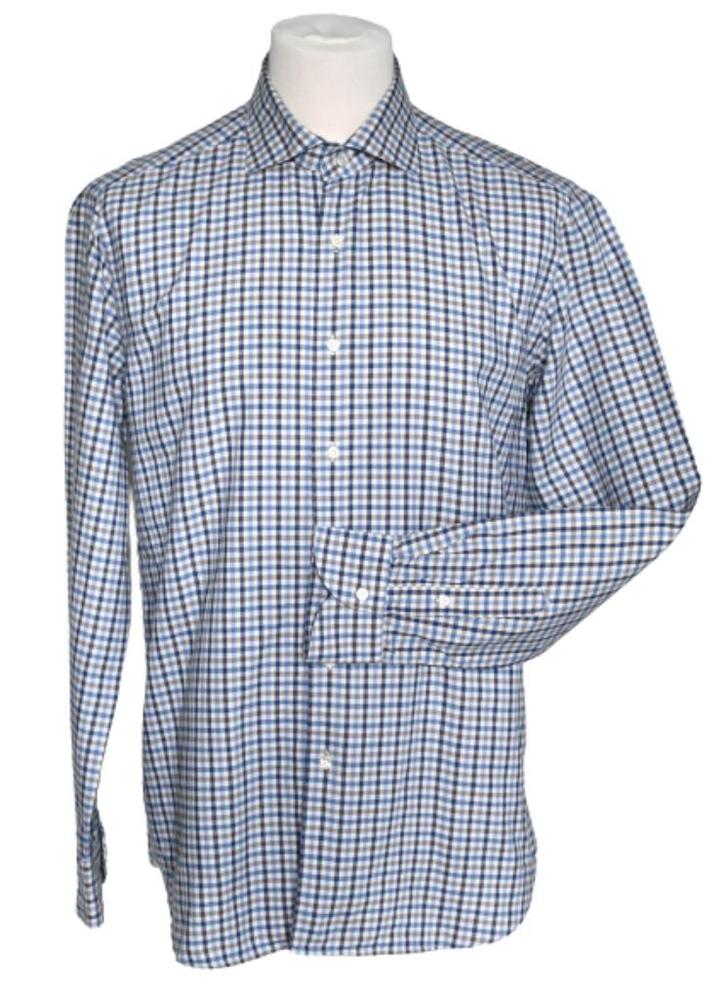 Xacus overhemd, geruit, multicolor, Mt. 43 / XL, Kleding | Heren, Overhemden, Zo goed als nieuw, Halswijdte 43/44 (XL), Verzenden