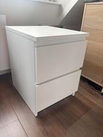 IKEA Malm nachtkastje - mat wit, Ophalen, Gebruikt, Minder dan 45 cm, Minder dan 55 cm