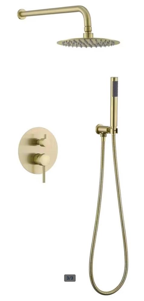 OP=OP Inbouw douche geborsteld goud nr224, Huis en Inrichting, Ophalen of Verzenden, Nieuw