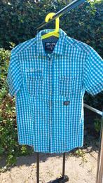 Blauw geruit overhemd maat M, Blauw, Zo goed als nieuw, CWS Series, Halswijdte 39/40 (M)