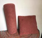 2 sierkussens terra, Huis en Inrichting, Woonaccessoires | Kussens, Ophalen of Verzenden, Zo goed als nieuw, Vierkant