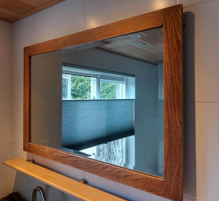 Art-deco Spiegel, Facet Geslepen met 'het weer erin', Huis en Inrichting, Woonaccessoires | Spiegels, Zo goed als nieuw, 75 tot 100 cm