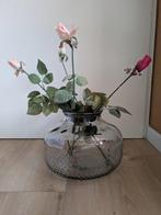 Grote ronde glazen vaas, Huis en Inrichting, Ophalen, Overige kleuren, Minder dan 50 cm, Glas