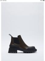Zara groen leren stoer Chelsea boots maat 37 nieuw, Zara, Lage of Enkellaarzen, Nieuw, Ophalen of Verzenden