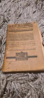 AFV Recognition Part 1 September 1942 British & Allied Turre, Ophalen of Verzenden, Engeland, Boek of Tijdschrift