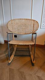 IKEA Gronädal schommelstoel rotan grijs/zwart, Huis en Inrichting, Stoelen, Ophalen, Bruin, Zo goed als nieuw, Eén