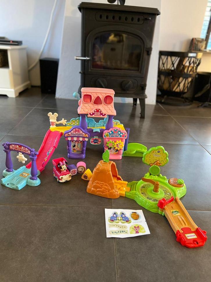 Vtech toetoet speelset van Mickey en Winnie the pooh, Kinderen en Baby's, Speelgoed | Vtech, Zo goed als nieuw, Verzenden