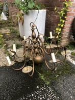 Antieke Kroonluchters - 2 stuks, 8 armen, Ophalen, Gebruikt, Metaal, 50 tot 75 cm