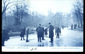 Amsterdam (N.H.), Schaatsen in het Vondelpark, ca. 1902 beschikbaar voor biedingen