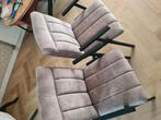 4 eetkamerstoelen zandkleurig, Huis en Inrichting, Ophalen, Overige kleuren, Zo goed als nieuw, Metaal