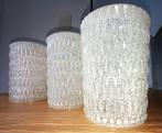 Vintage hanglamp  -  3 Glazen kelken jaren 50, Ophalen of Verzenden