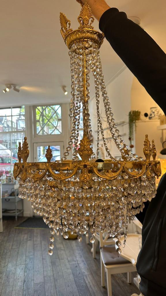 Gouden kroonluchter, Huis en Inrichting, Lampen | Kroonluchters, Ophalen