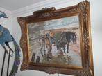 schilderij van paard en wagen aan het strand, Ophalen