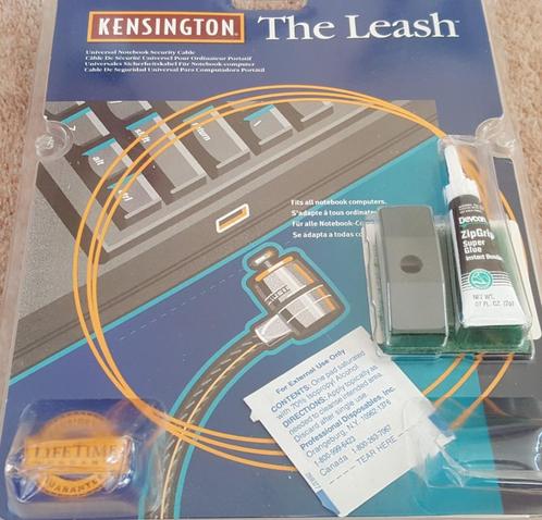 Laptop beveiligingskabel Kensington The Leash universeel nw., Computers en Software, Pc- en Netwerkkabels, Nieuw, Ophalen