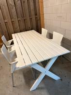 Tuintafel met 4 stoelen - 200 cm NIEUW, Tuin en Terras, Ophalen, Nieuw, Rechthoekig, Hout
