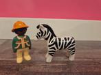 PLAYMOBIL 1.2.3 Verzorger met zebra - 9257, Ophalen of Verzenden, Gebruikt, Los playmobil