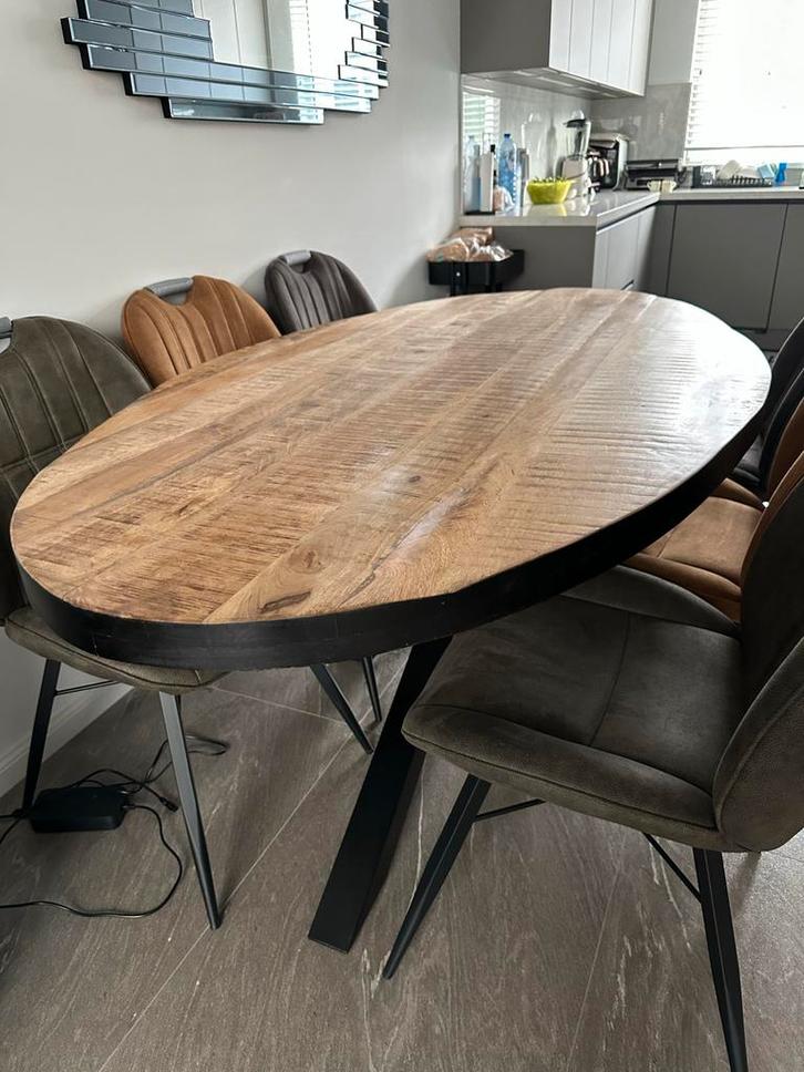 Mooie houten keukentafel met stoelen plus woonkamer tafel, Huis en Inrichting, Tafels | Eettafels, Gebruikt, 100 tot 150 cm, 150 tot 200 cm